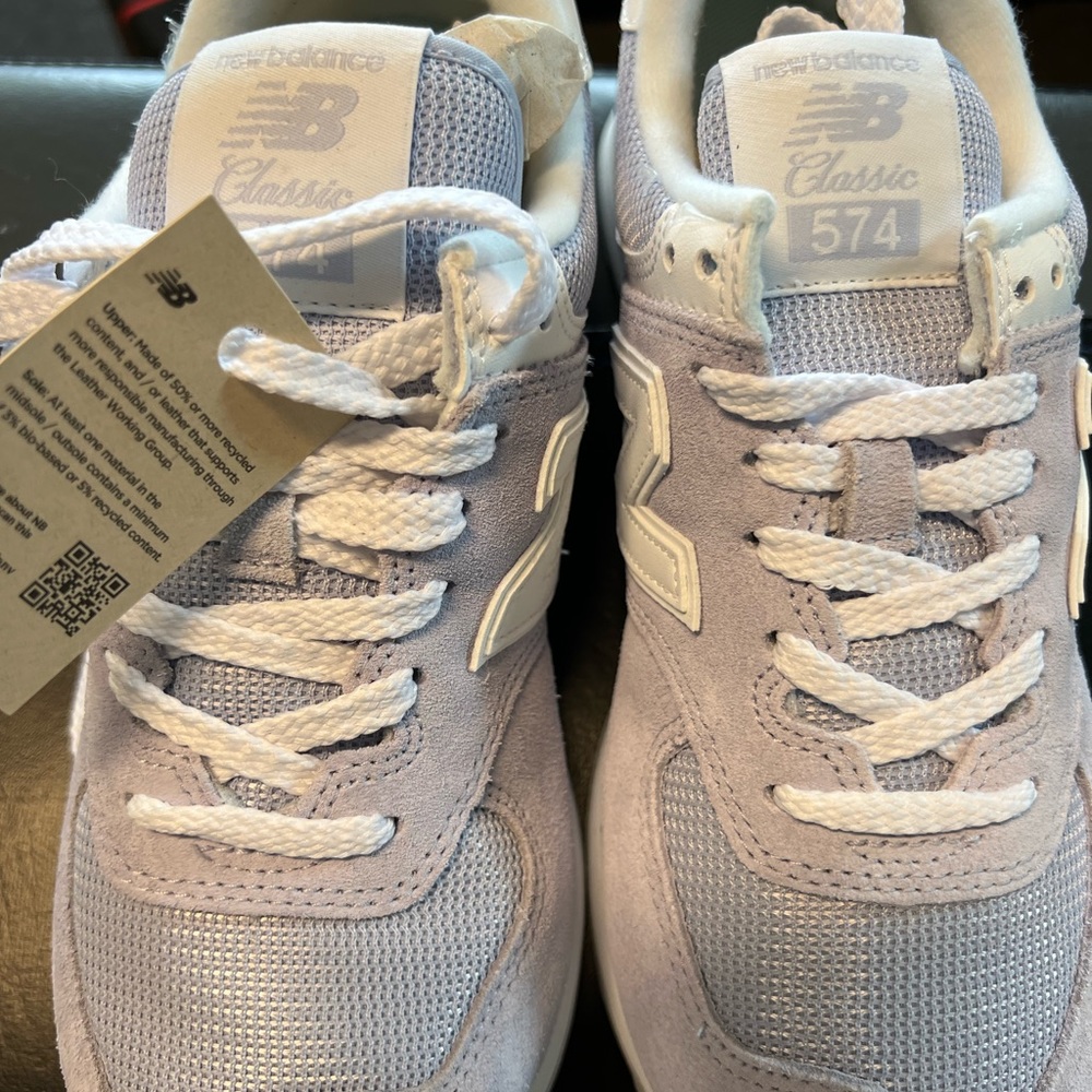 New Balance 574 Lavender Tennis Shoes.  Women’s size 6.5.